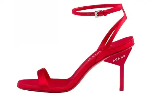 PRADA One Strap Sandals 8.5cm Women's Red