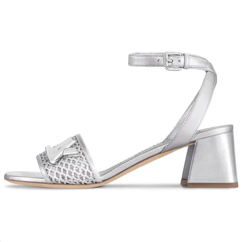 LOUIS VUITTON Shake One Strap Sandals 5.5cm Women's Silver
