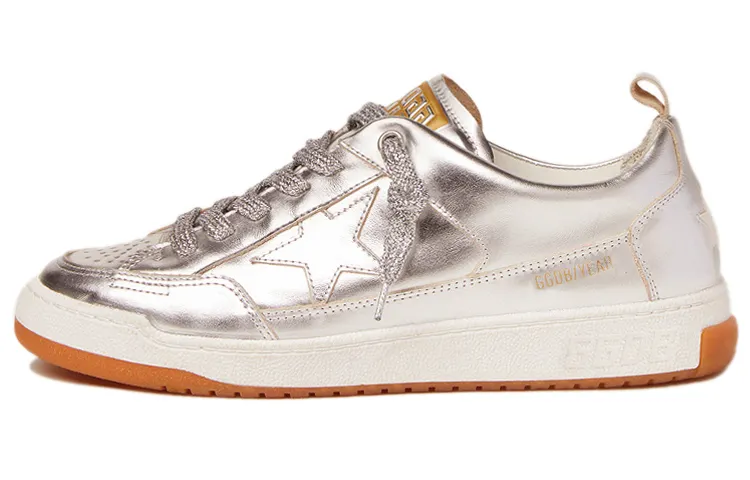 Golden Goose Yeah Low top Stylish Skateboarding Shoes Men's Silver