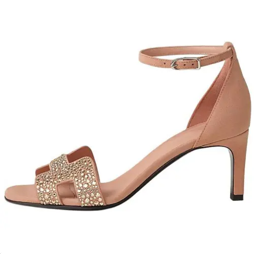 HERMES JOY One Strap Sandals 7cm Women's Pink