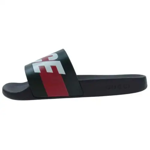GUCCI Palace X GUCCI Logo Web Slide Sandal Black