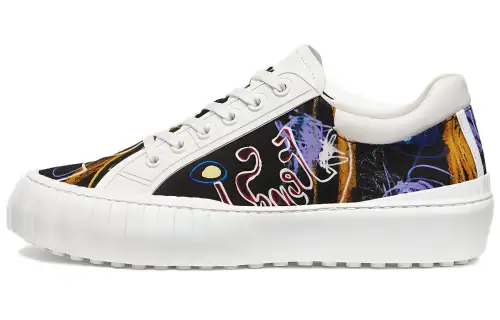FENDI Force Low top Stylish Skateboarding Shoes Men's White
