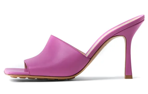 Bottega Veneta Stretch Slim Heel High Heels Women's Pink Purple