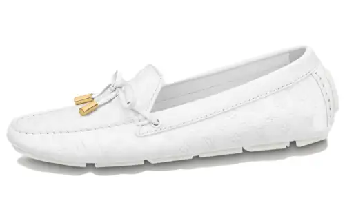 LOUIS VUITTON Gloria Loafers Women's White
