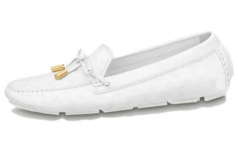 LOUIS VUITTON Gloria Loafers Women's White