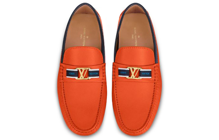 LOUIS VUITTON Lv Hockenheim Moccasin Shoes 'Orange'