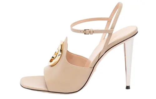 GUCCI Blondie One Strap Sandals Women's Beige