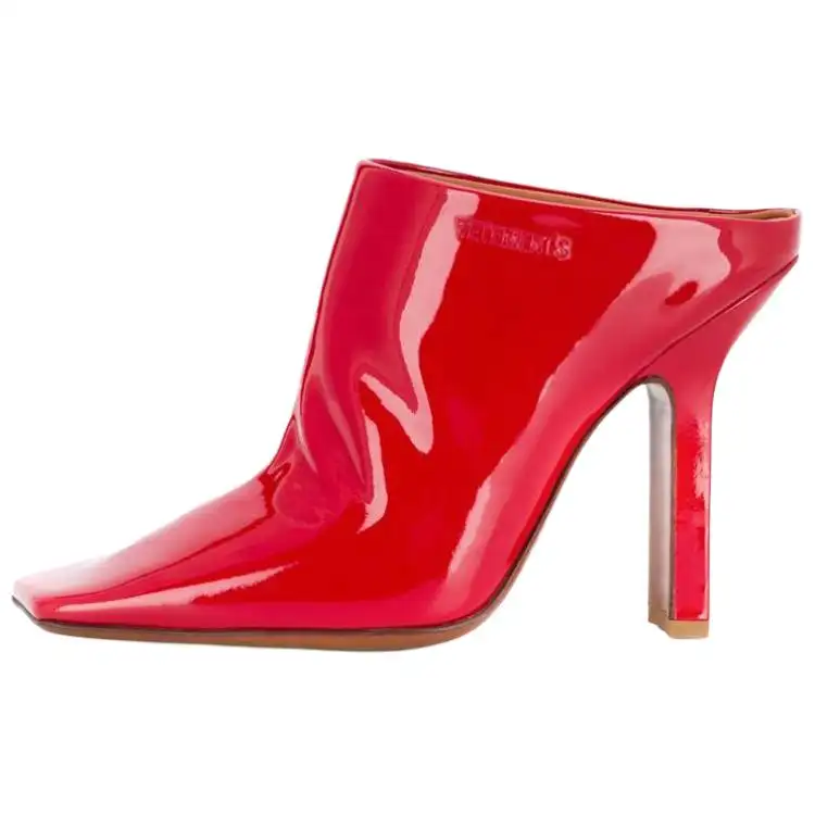 Vetements Leather Slim Heel High Heels 11cm Women's Red
