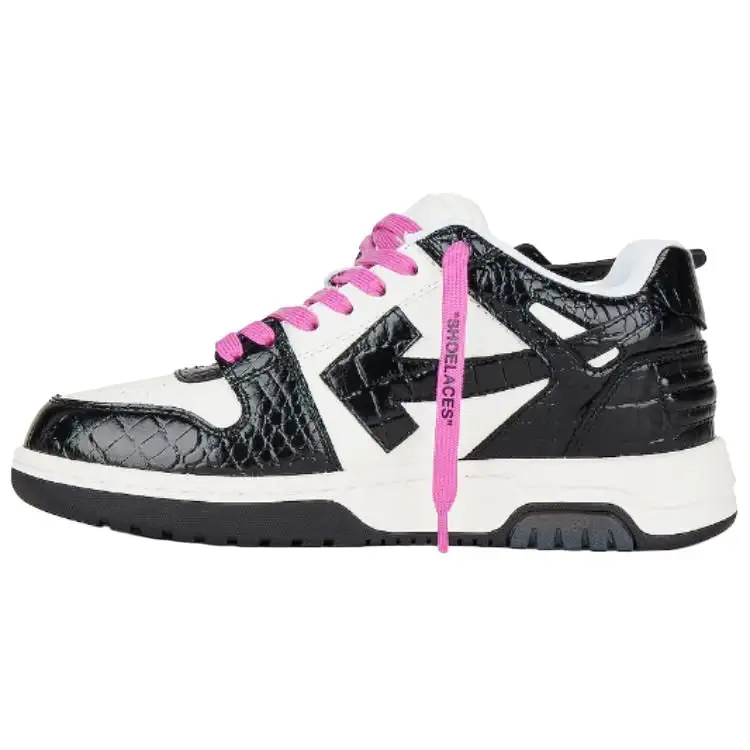 OFF WHITE Out Of Office Low top Stylish Skateboarding Shoes Women's Black White