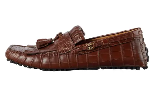 GUCCI Gommino Loafers Men's Low Top Brown