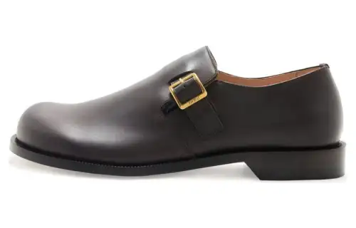 LOEWE Campo Leather Casual Shoes Men's Brown