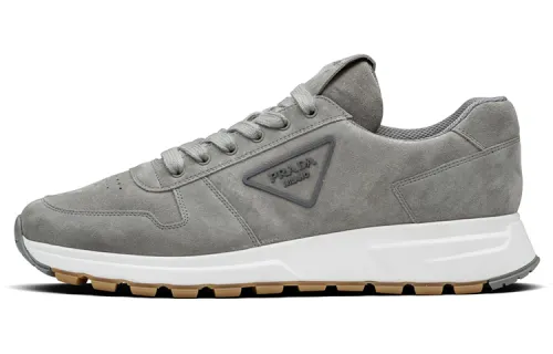 PRADA PRAX 1 Fabric Low top Casual Shoes Men's Silver Gray
