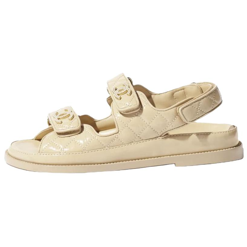 CHANEL 25S One Strap Sandals Women's Beige