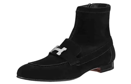 HERMES Saint Honore Ankle Boots Women's Black