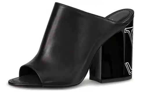 LOUIS VUITTON Topmost Slide Slippers Women's Black