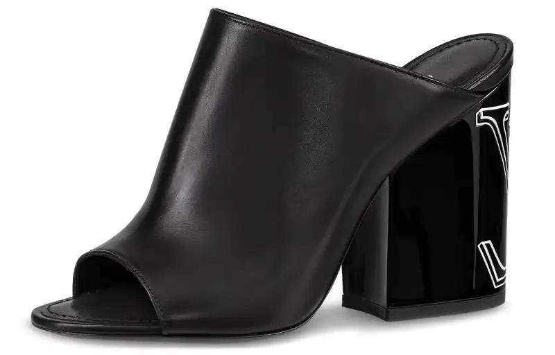 LOUIS VUITTON Topmost Slide Slippers Women's Black