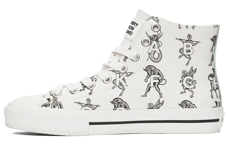 Burberry High top Canvas Shoes Women's White