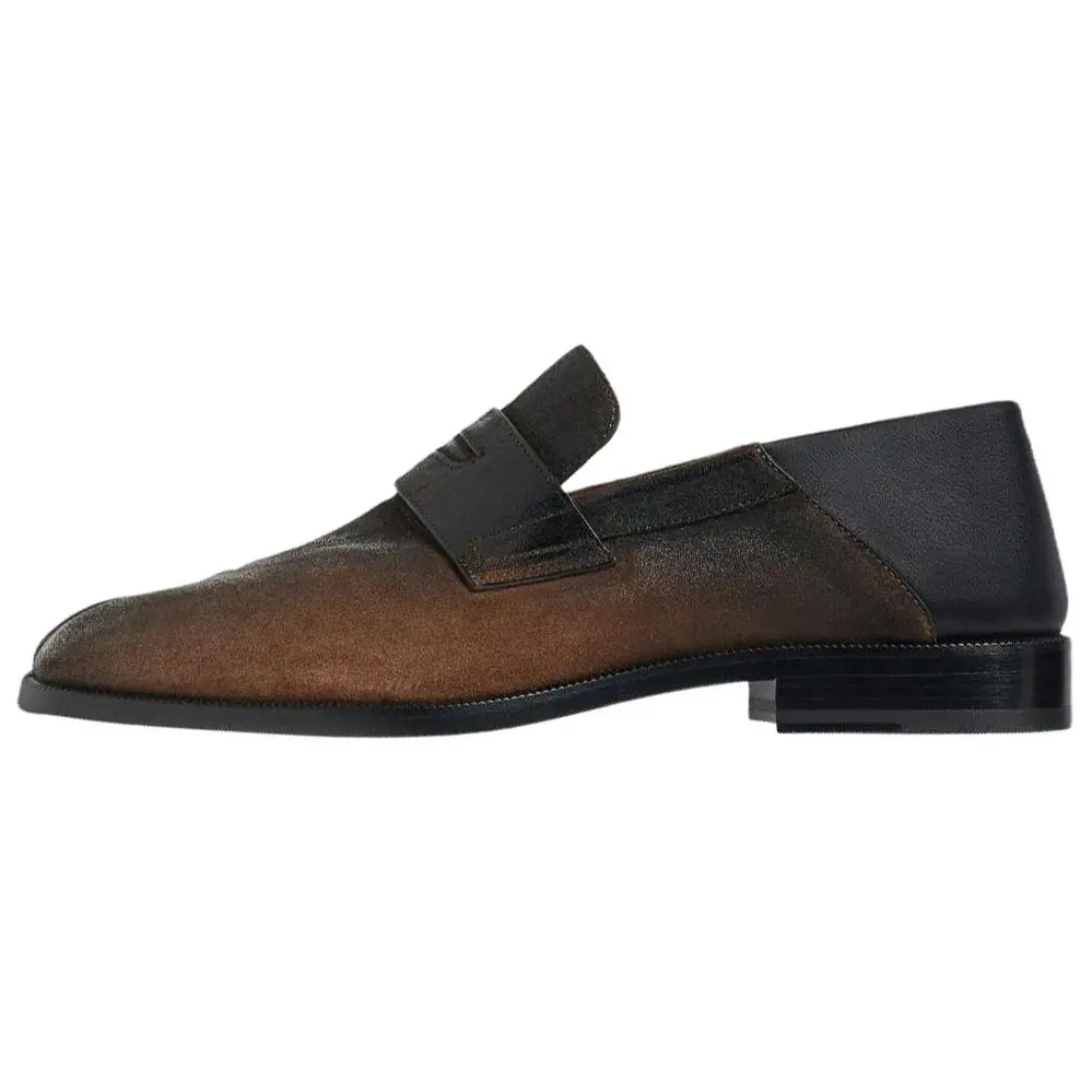 Maison Margiela gradient penny leather loafers