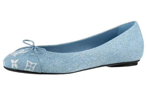 LOUIS VUITTON Pool Pillow Ballet Shoes 'Blue With Tip Monogram' Women's