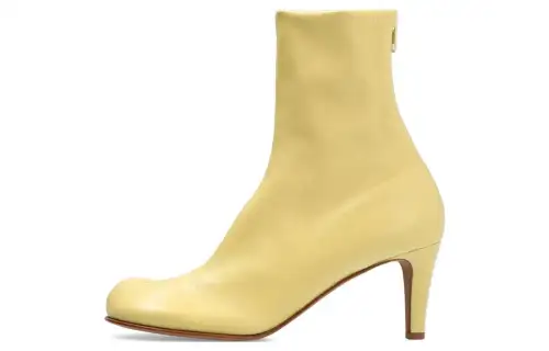 Bottega Veneta Leather Ankle Boots 7cm Women's Yellow