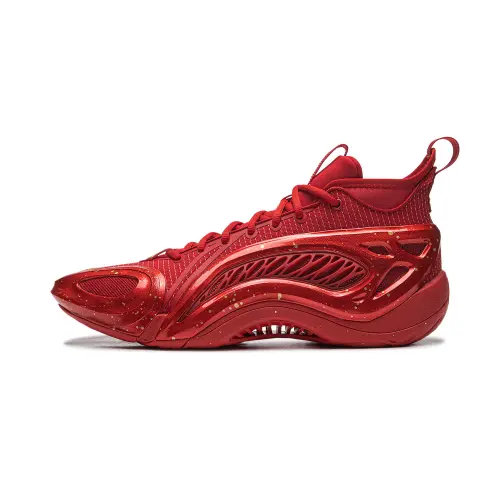LiNing Li Ning Anti-Wu Air Control 1Super Year of the Horse CNY Super Technology Lightweight Flexible Stable Support Package Anti-torsion Shock Absorbing Anti-Slip Wear-Resistant Breathable Rebound Grip Mid-top Outfield Basketball Shoes Men's Ruyi Red