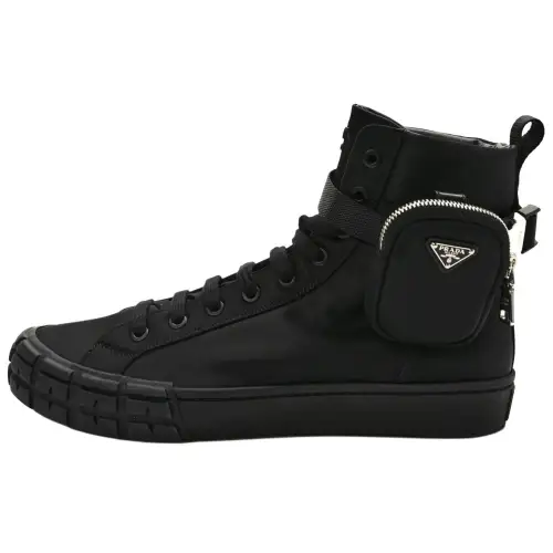 PRADA Re Nylon High top Skateboard Shoes Men's Black