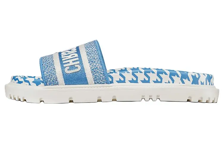 DIOR Women's DWay Slide 'Houndstooth - Corn Flower'