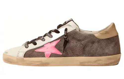 Golden Goose Super Star LTD Stylish Skateboarding Shoes Women's Dark Gray Distressed
