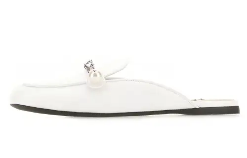 MIU MIU Cruise Closed Toe Slippers Women's White