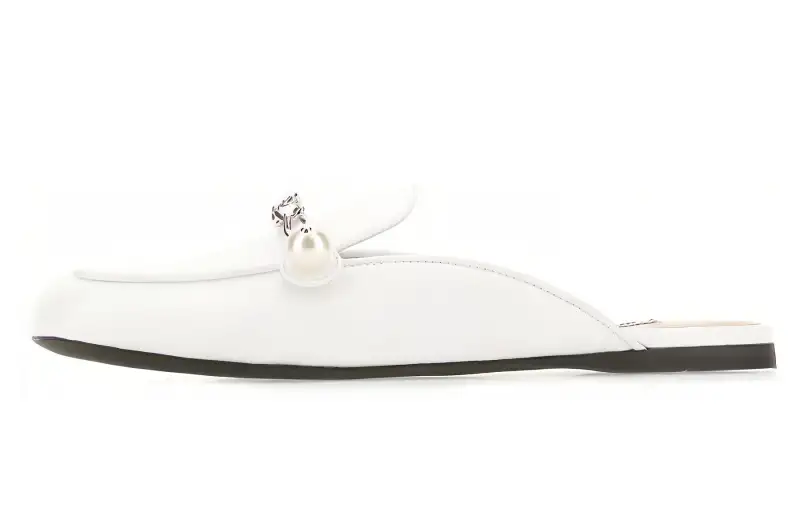 MIU MIU Cruise Closed Toe Slippers Women's White