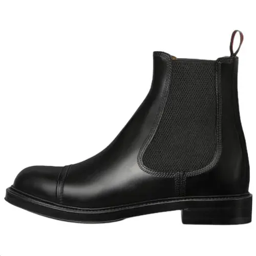 GUCCI Leather Chelsea Boots Men's Black