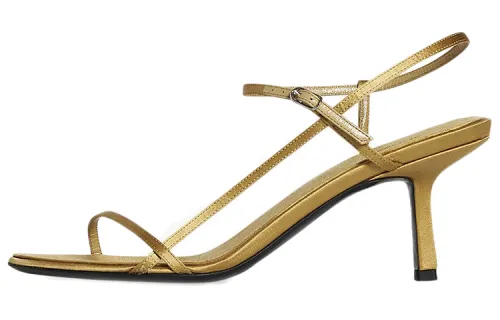 THE ROW Open Toe One Strap Sandals Women's Gold