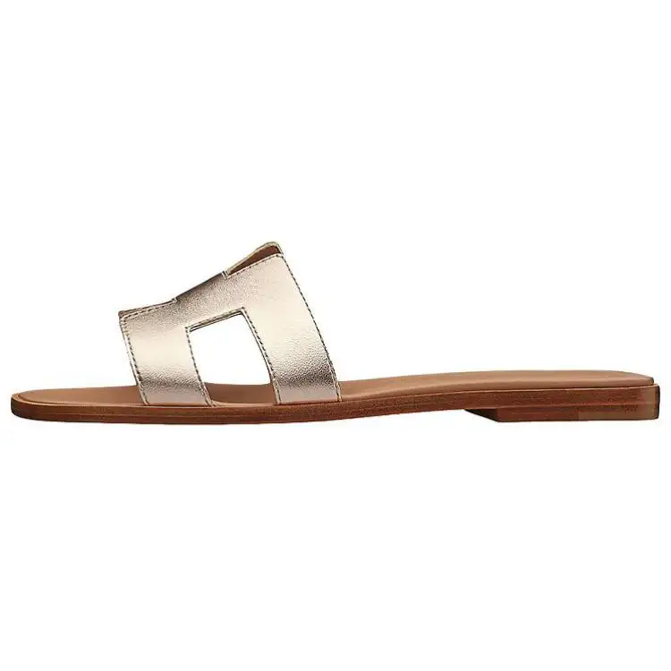 HERMES Oran Stylish Sandal Women's Gilded Pink