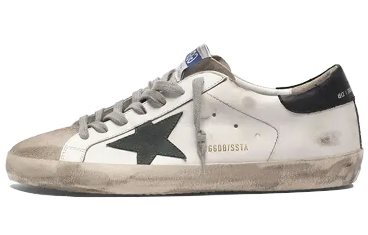 Golden Goose Super Star Stylish Skateboarding Shoes Men's White Black