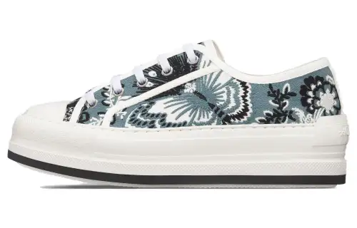 DIOR Walk'n'Dior Platform Shoes Low top Skateboard Shoes Women's Denim Blue