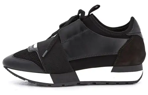 Balenciaga Runner Leather Low top Casual Shoes Women's Black