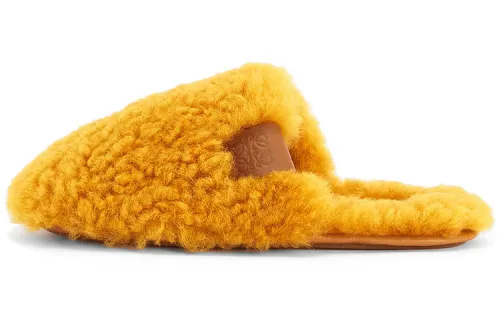 LOEWE Ballet Runner Closed Toe Slippers Men's Mustard