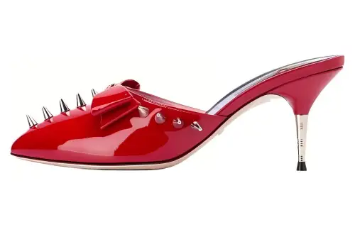 GUCCI Closed Toe Slippers Women's Red