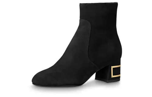 LOUIS VUITTON Bliss Line Ankle Boots Women's Black