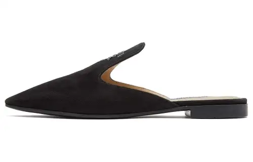 PRADA Rubber Sole Closed Toe Slippers Women's Black