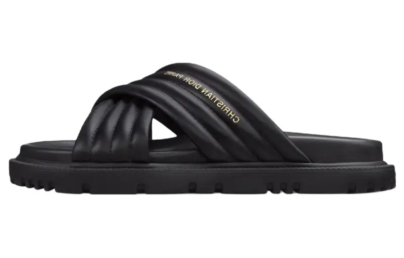 DIOR D Cross EVA Odor Resistant Odor Resistant Slide Slippers Women's Black