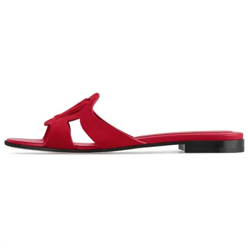LOUIS VUITTON Isola Slide Slippers Women's Red