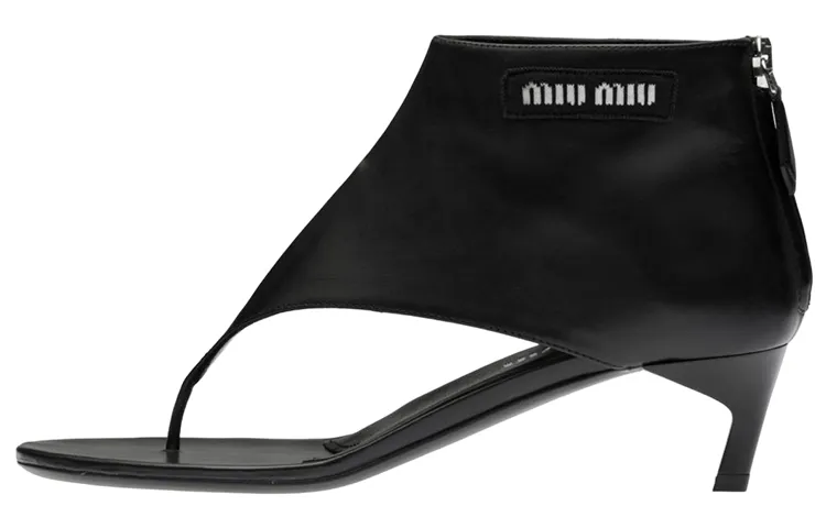 MIU MIU Leather Ankle Boots Women's Black