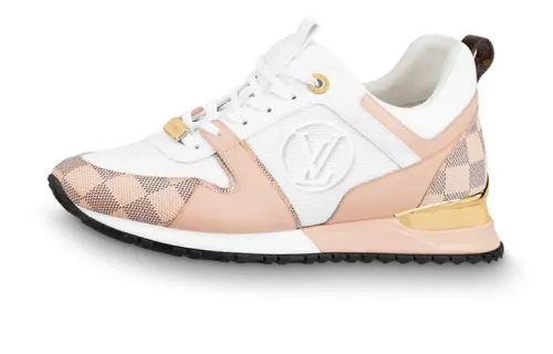 LOUIS VUITTON Run Away Cow Leather Low top Casual Shoes Women's Pink White