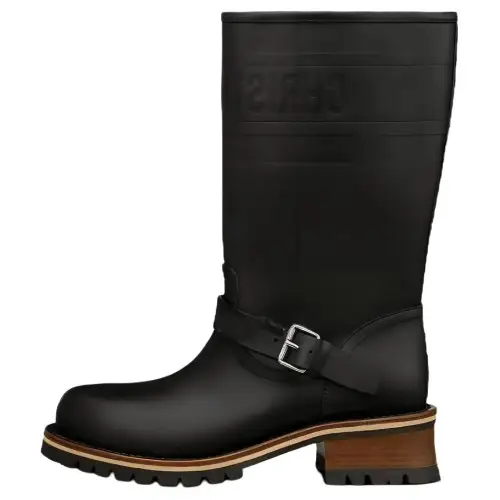 DIOR Leather Knee high Boots Women's Black