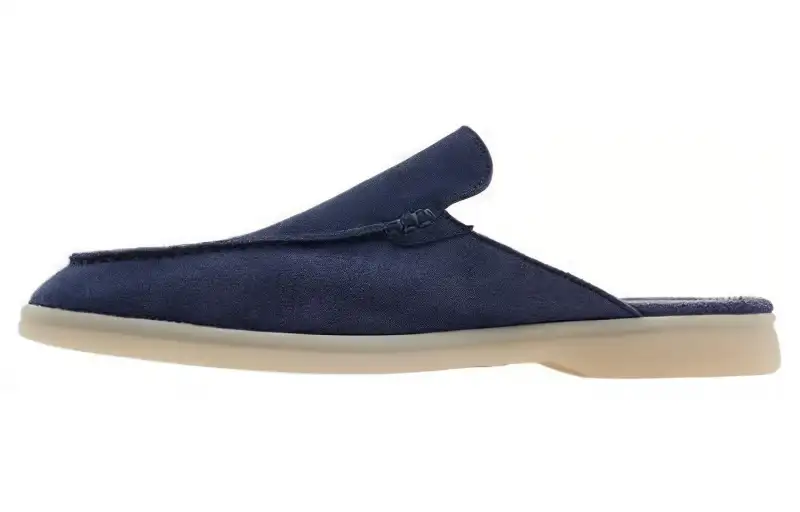 Loro Piana Closed Toe Slippers Men's Blue