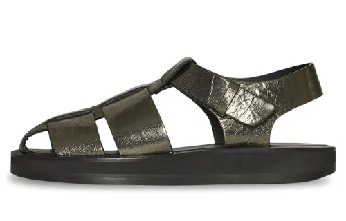 THE ROW Leather Roman Sandals Women's Dark Green