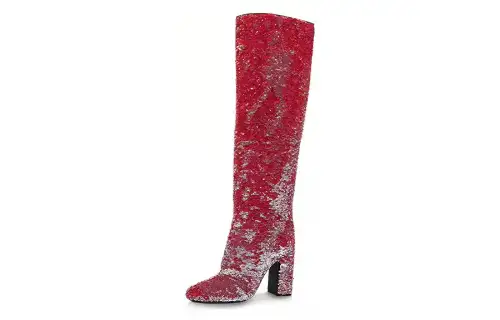 LOUIS VUITTON Donna Knee High Boots 9.5cm Women's Red
