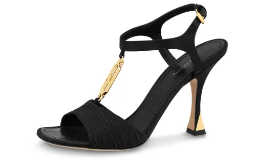 LOUIS VUITTON Sparkle One Strap Sandals Women's Black