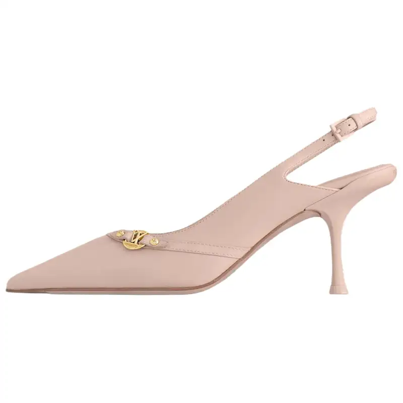 LOUIS VUITTON 6AM Sheepskin Slim Heel High Heels 7.5cm Women's Pink